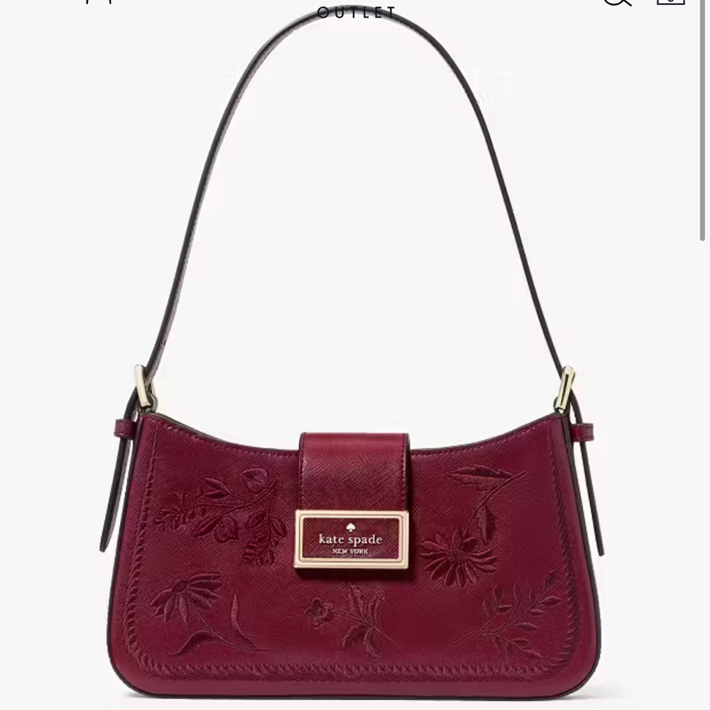 Reegan Botanical Embroidered Medium Shoulder Bag